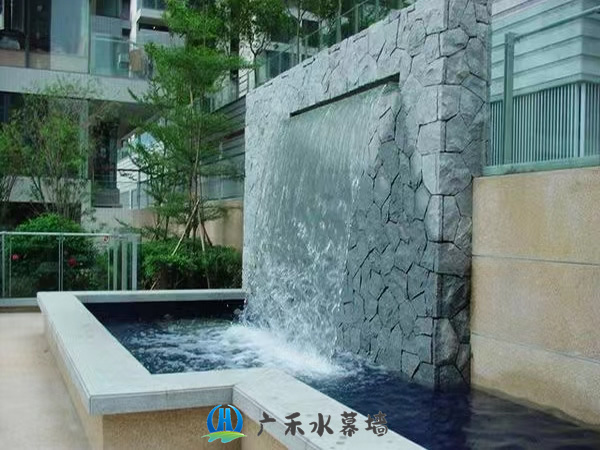 杭州假山水幕墙鱼池制作厂家