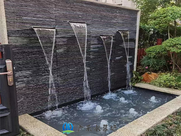 杭州流水墙鱼池制作案例
