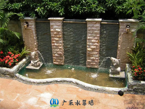 杭州庭院水景墙鱼池整体设计施工
