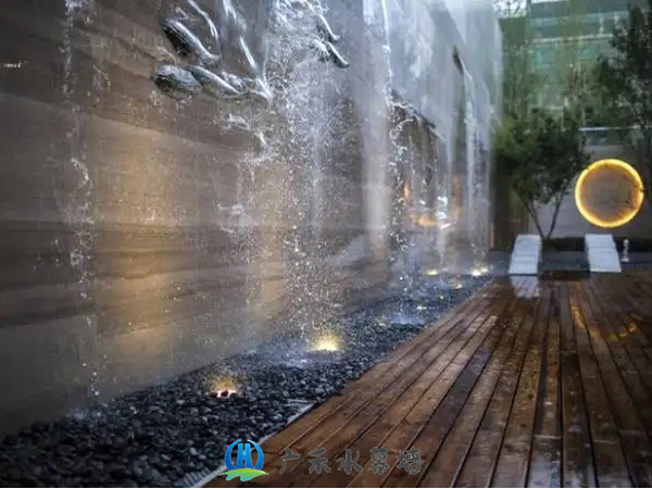 杭州流水幕墙流水墙鱼池整体施工
