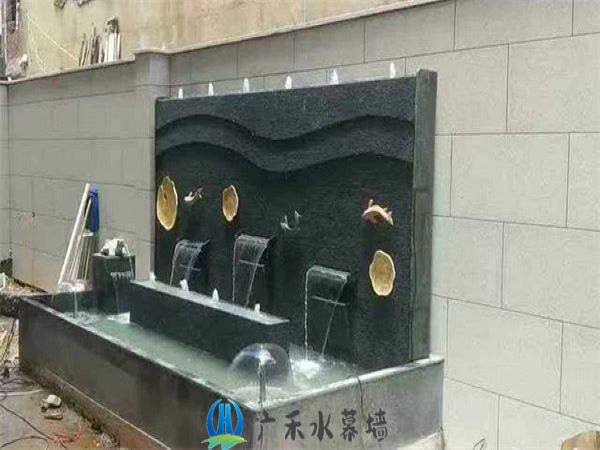 杭州流水景观墙鱼池制作安装